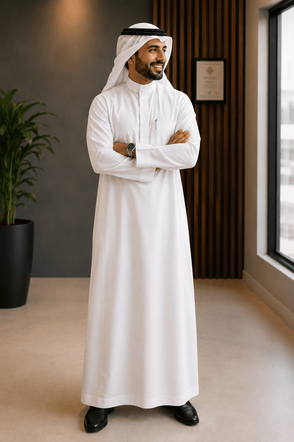 A prospective employer in a professional Gulf-region office